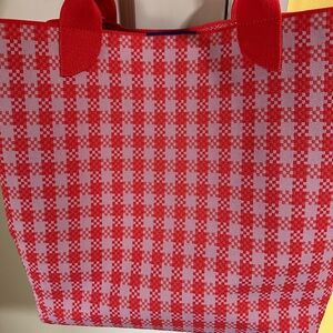 Rothy’s lightweight tote Poppy Gingham Retired hard to find color. Washable.